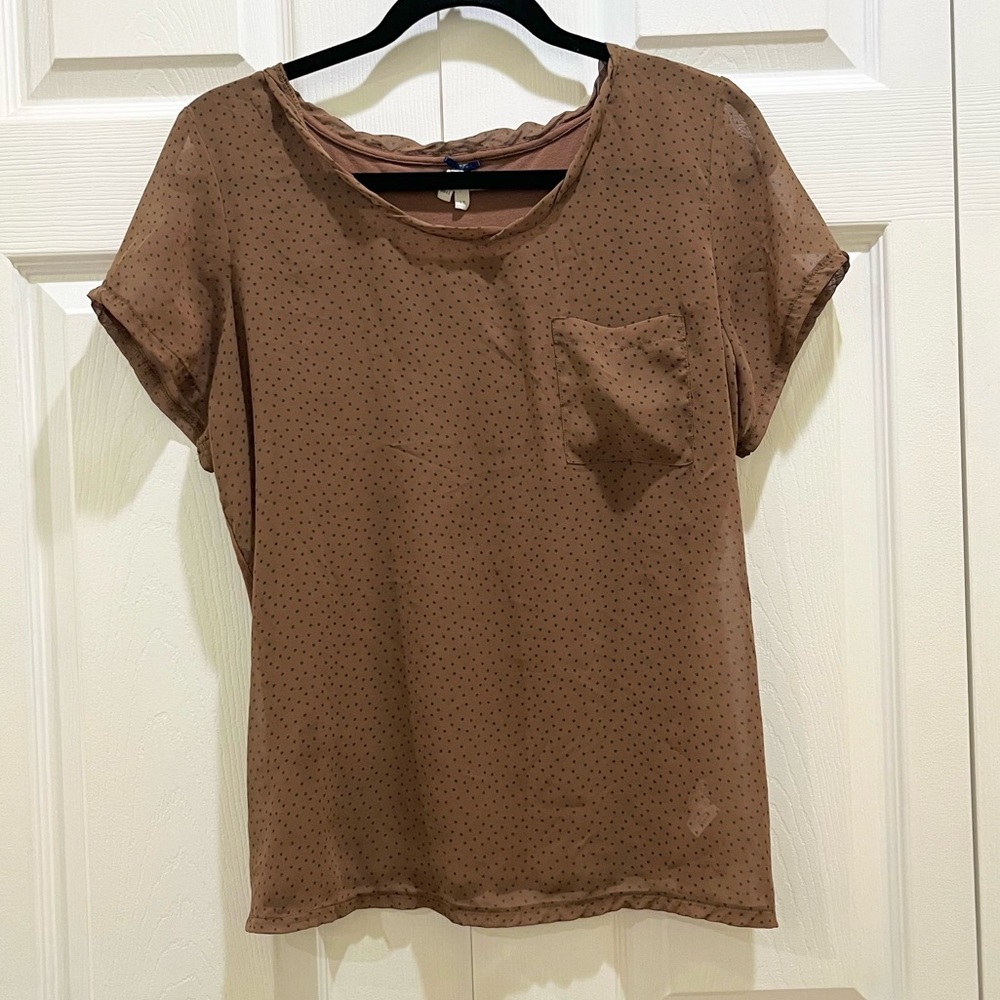 5 for $25! Next Brown Star Blouse 18